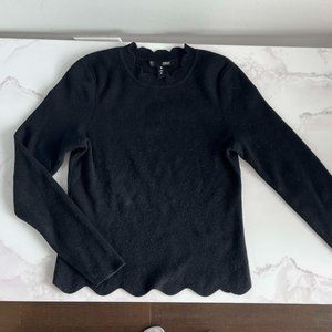 AQUA CASHMERE SWEATER SIZE MEDIUM BLACK